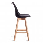 Стул барный Tetchair TULIP BAR mod. C1014H-1 / 1 шт. в упаковке пластик/дерево, 42 х 47,5 х 104 см, Black Черный 3010/ натуральный