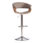 Барный стул Tetchair VIMTA mod.4021S металл/дерево/ткань, 60х51х91,5-112,5 см, выс. сид. 61,5-82,5 см, бежевый/натур./хром, Aimcasa 5