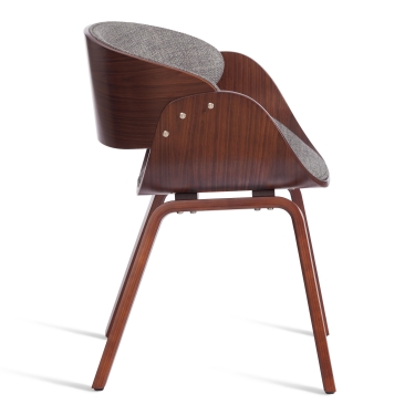 Стул Tetchair LANDO mod.8036 дерево / ткань, 59х53х75 см, орех/серый, Aimcasa 28