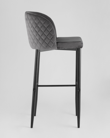 Стул барный Stool Group Оскар велюр Серый