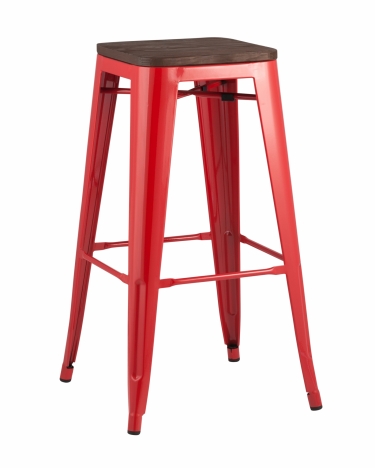 Стул барный Stool Group TOLIX WOOD Красный