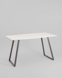 Стол обеденный Stool Group Vermont 14080 см керамика белая ножки серые