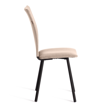 Стул обеденный Tetchair La Rousse велюр, бежевый/черный, 7, 49х50х93