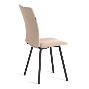 Стул обеденный Tetchair La Rousse велюр, бежевый/черный, 7, 49х50х93