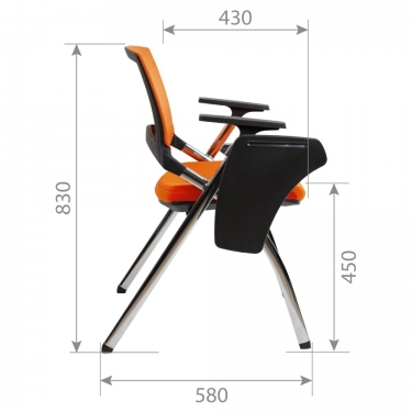 Комплект офисных кресел Chairman CHAIRMAN CH890 с пюпитром 2 шт Синий