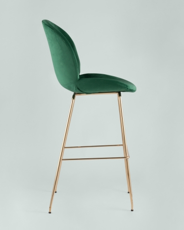 Стул барный Stool Group Beetle Lite PU со спинкой Изумрудный