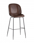 Стул барный Stool Group Beetle Lite PU со спинкой Коричневый