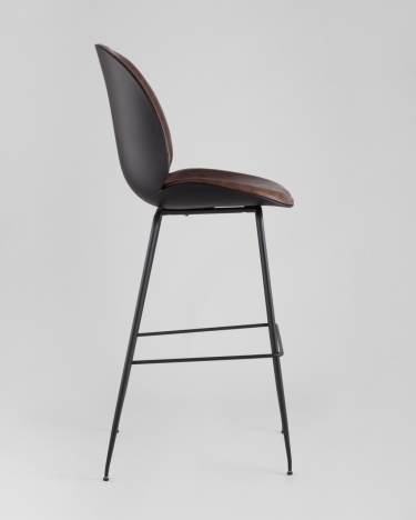 Стул барный Stool Group Beetle Lite PU со спинкой Коричневый