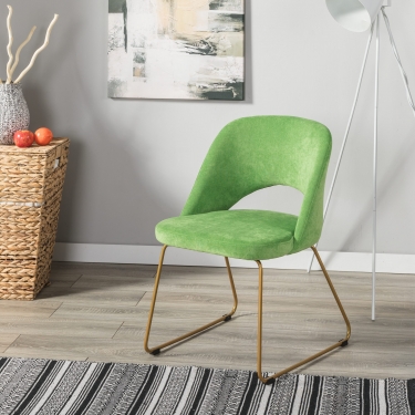 Кресло R-home Lars Green/Линк золото