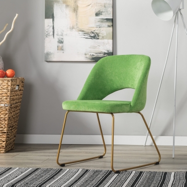 Кресло R-home Lars Green/Линк золото