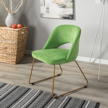 Кресло R-home Lars Green/Линк золото