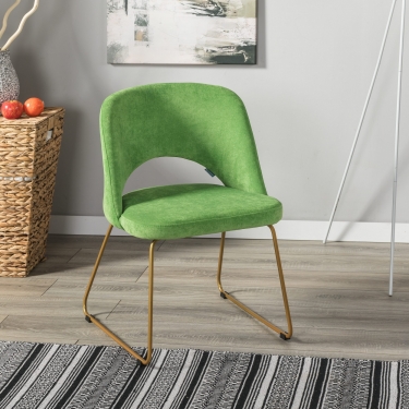 Кресло R-home Lars Green/Линк золото