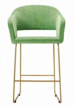 Стул полубар R-home Oscar ПБ Green/Линк золото