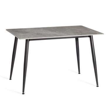 Стол обеденный Tetchair Austen/Остин столешница керамика глянцевая / опоры металл, серый/черный, 120x80x75 см