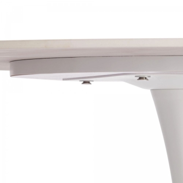 Стол обеденный Tetchair Tulip/Тулип столешница керамика глянцевая / опоры металл, белый/белый, 90х75 см