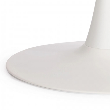 Стол обеденный Tetchair Tulip/Тулип столешница керамика глянцевая / опоры металл, белый/белый, 90х75 см