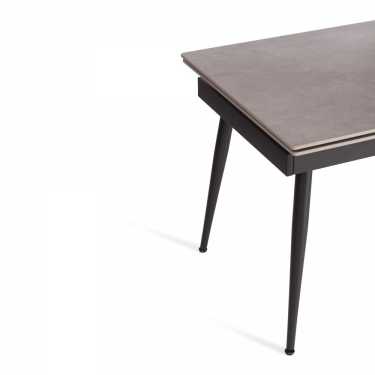 Стол обеденный Tetchair Lord Grey/Лорд Грей столешница керамика матовая /опоры металл, светло-серый/черный, 120+30+30x80x75 см