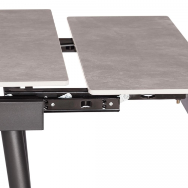 Стол обеденный Tetchair Lord Grey/Лорд Грей столешница керамика матовая /опоры металл, светло-серый/черный, 120+30+30x80x75 см