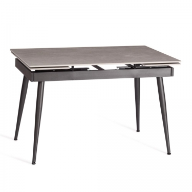 Стол обеденный Tetchair Lord Grey/Лорд Грей столешница керамика матовая /опоры металл, светло-серый/черный, 120+30+30x80x75 см