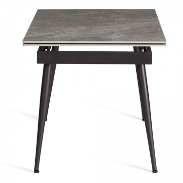 Стол обеденный Tetchair Lord Grey/Лорд Грей столешница керамика глянцевая / опоры металл, серый/черный, 120+30+30x80x75 см