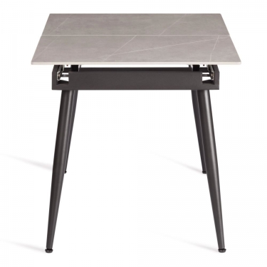 Стол обеденный Tetchair Balmoral / Балморал столешница керамика матовая /опоры металл, серый/черный, 120+40х80х75 см