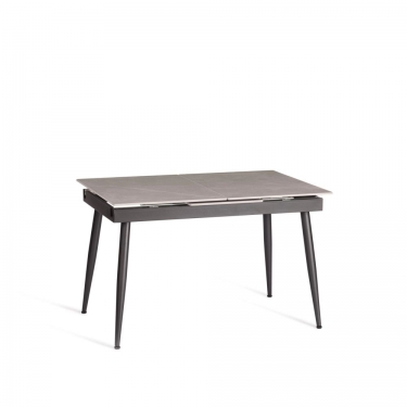 Стол обеденный Tetchair Balmoral / Балморал столешница керамика матовая /опоры металл, серый/черный, 120+40х80х75 см