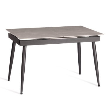 Стол обеденный Tetchair Balmoral / Балморал столешница керамика матовая /опоры металл, серый/черный, 120+40х80х75 см
