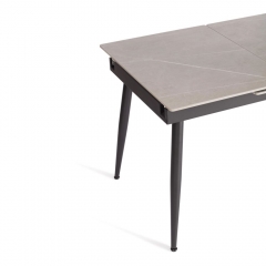 Стол обеденный Tetchair Balmoral / Балморал столешница керамика матовая /опоры металл, серый/черный, 120+40х80х75 см