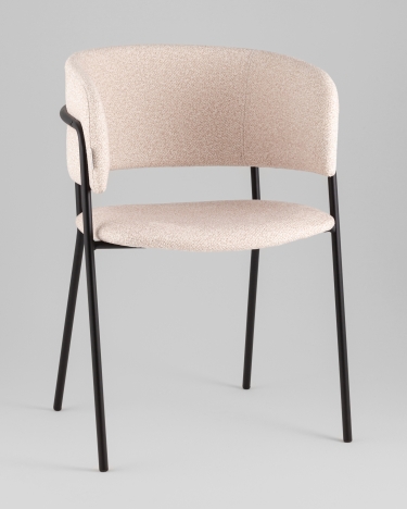 Кресло Stool Group Нэлли New буклированный велюр бежевый