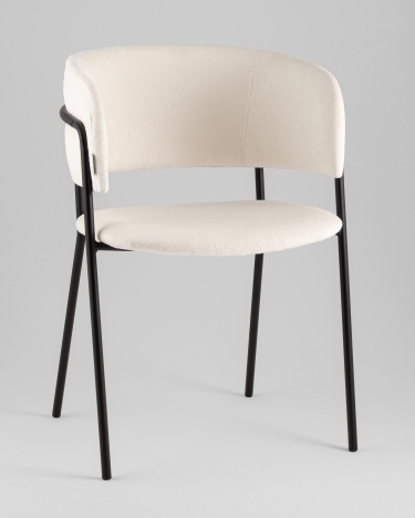 Кресло Stool Group Нэлли New буклированный велюр белый