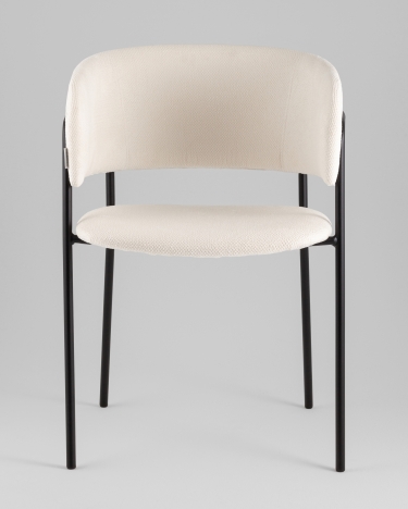 Кресло Stool Group Нэлли New буклированный велюр белый