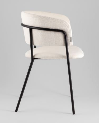 Кресло Stool Group Нэлли New буклированный велюр белый