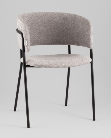 Кресло Stool Group Нэлли New буклированный велюр серый