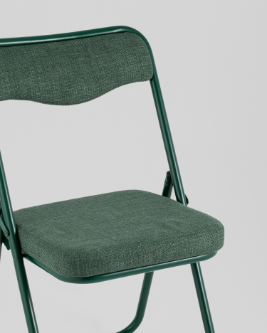 Стул складной мягкий Stool Group Джонни рогожка зеленая каркас зеленый