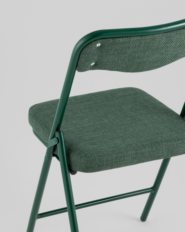 Стул складной мягкий Stool Group Джонни рогожка зеленая каркас зеленый