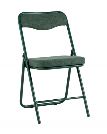 Стул складной мягкий Stool Group Джонни рогожка зеленая каркас зеленый