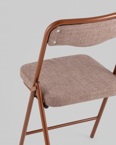 Стул складной мягкий Stool Group Джонни рогожка капучино каркас капучино