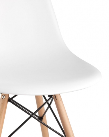 Стул Stool Group Eames Style DSW белый разборный каркас