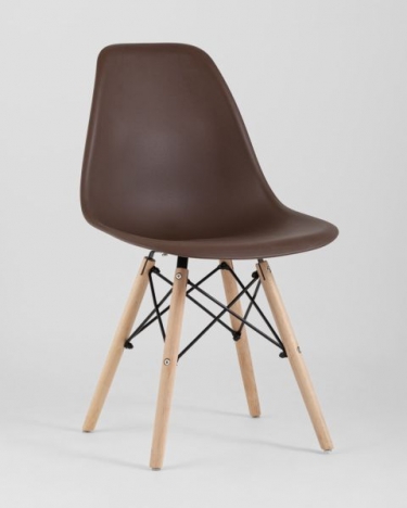 Стул Stool Group Eames Style DSW коричневый разборный каркас