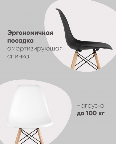 Стул Stool Group Eames Style DSW красный разборный каркас
