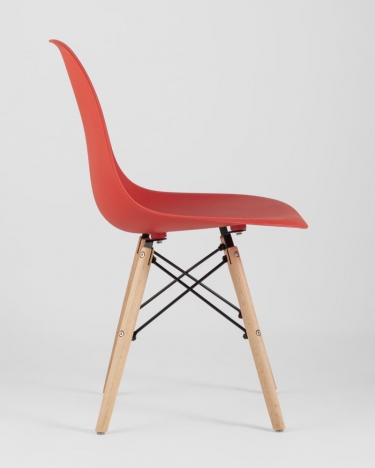 Стул Stool Group Eames Style DSW красный разборный каркас