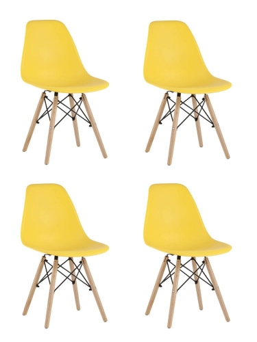 Стул Stool Group Eames Style DSW желтый 4 шт. комплект разборный каркас