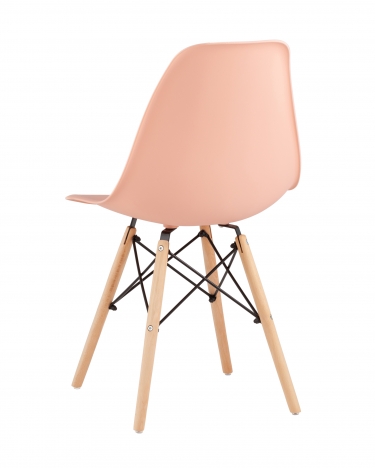 Стул Stool Group Eames Style DSW персиковый разборный каркас