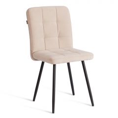 Стул обеденный Tetchair Medeo LT, велюр, бежевый/черный, 7, 45х56х89 см