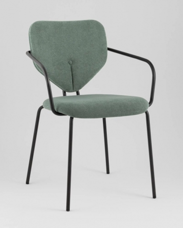 Стул обеденный Stool Group Masey с подлокотниками зеленый