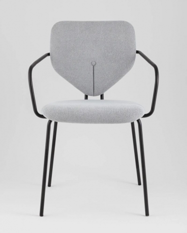 Стул обеденный Stool Group Masey с подлокотниками серый