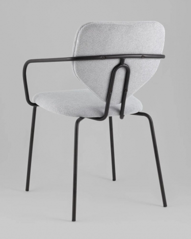 Стул обеденный Stool Group Masey с подлокотниками серый