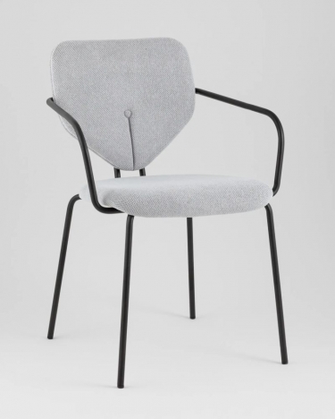 Стул обеденный Stool Group Masey с подлокотниками серый