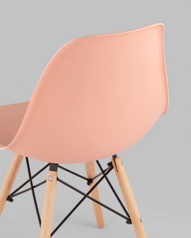 Стул Stool Group Eames Style DSW персиковый 4 шт. комплект разборный каркас