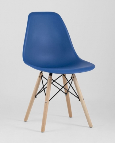 Стул Stool Group Eames Style DSW синий 4 шт. комплект разборный каркас